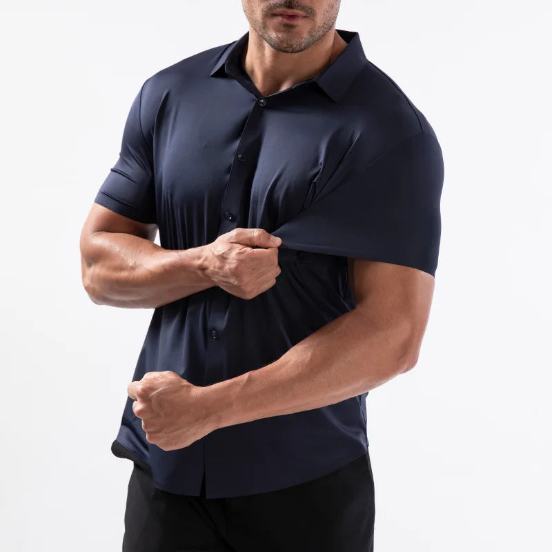 Muscle up strech shirt with loose bottom