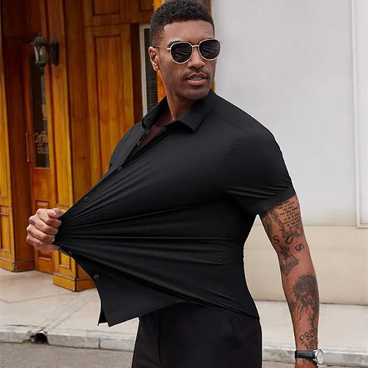 Muscle up strech shirt with loose bottom