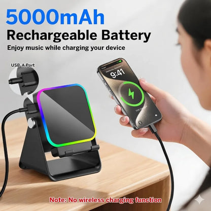 Auto induction speaker with built-in stand