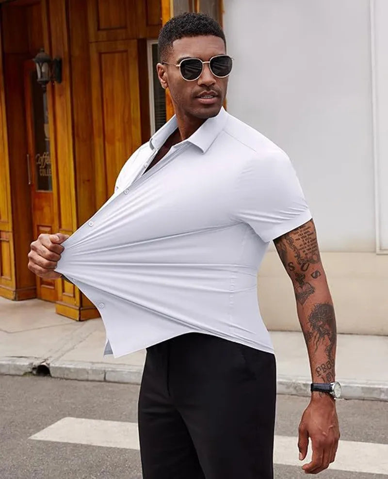 Muscle up strech shirt with loose bottom