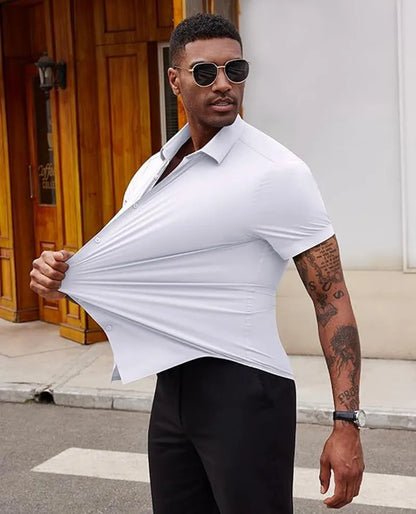 Muscle up strech shirt with loose bottom