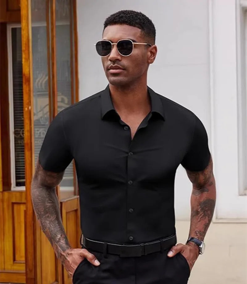 Muscle up strech shirt with loose bottom